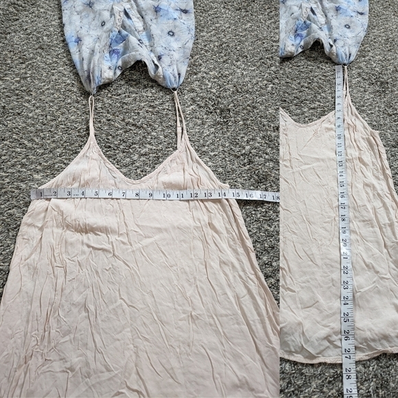 ✨3/$15 Anthro One September blue cream floral sequin accented blouse XS - Picture 10 of 10